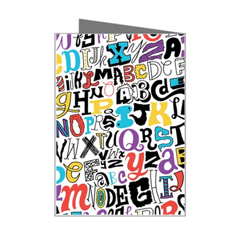 Alpha Pattern Mini Greeting Card from ArtsNow.com Right