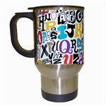 Alpha Pattern Travel Mug (White)