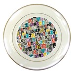 Alpha Pattern Porcelain Plate