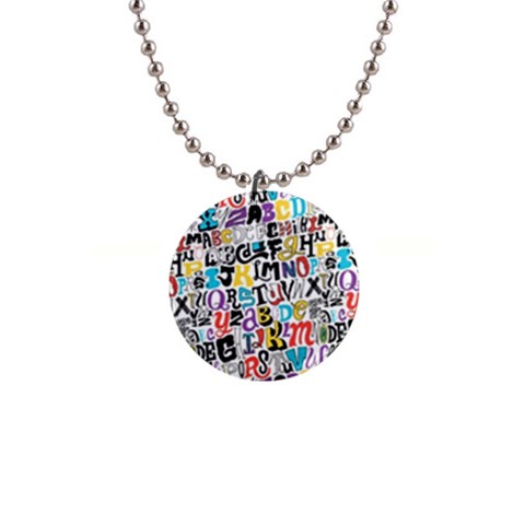 Alpha Pattern 1  Button Necklace from ArtsNow.com Front
