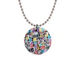 Alpha Pattern 1  Button Necklace