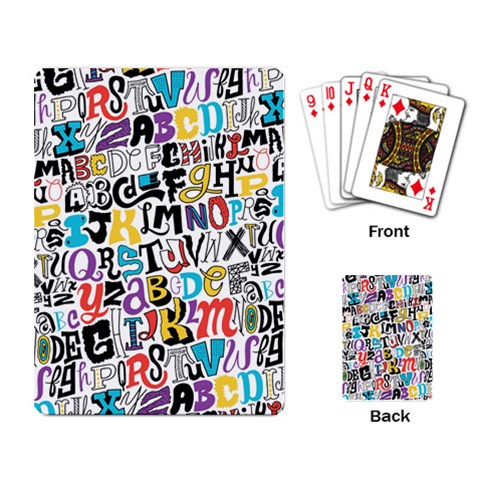 Alpha Pattern Playing Cards Single Design from ArtsNow.com Back