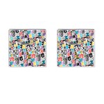Alpha Pattern Cufflinks (Square)