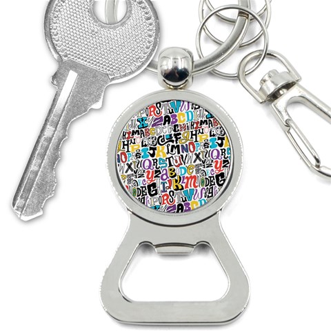 Alpha Pattern Bottle Opener Key Chain from ArtsNow.com Front