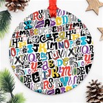 Alpha Pattern Round Ornament (Two Sides)
