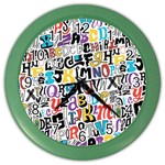 Alpha Pattern Color Wall Clock