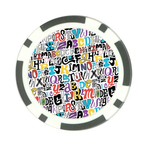 Alpha Pattern Poker Chip Card Guard from ArtsNow.com Front