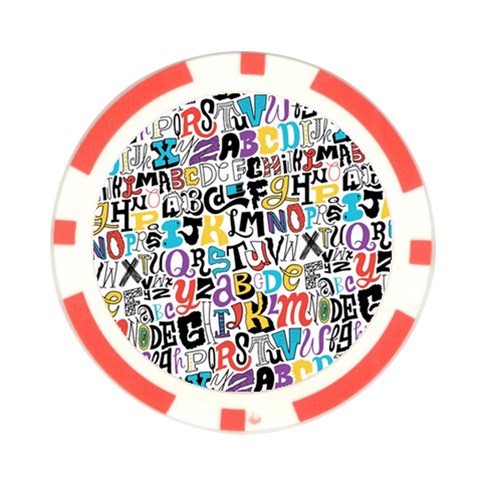 Alpha Pattern Poker Chip Card Guard from ArtsNow.com Front