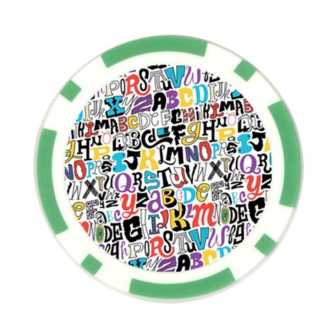 Alpha Pattern Poker Chip Card Guard from ArtsNow.com Front