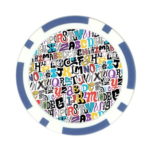 Alpha Pattern Poker Chip Card Guard from ArtsNow.com Front