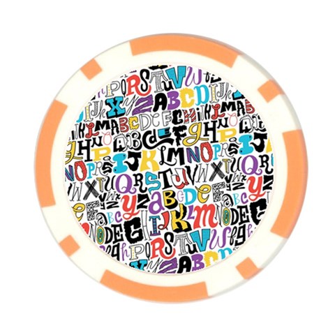 Alpha Pattern Poker Chip Card Guard from ArtsNow.com Front