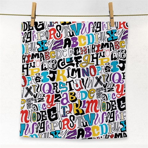 Alpha Pattern Face Towel from ArtsNow.com Front