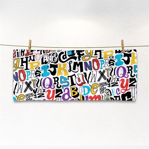 Alpha Pattern Hand Towel from ArtsNow.com Front