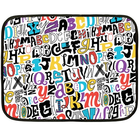 Alpha Pattern Double Sided Fleece Blanket (Mini) from ArtsNow.com 35 x27  Blanket Front
