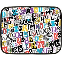 Alpha Pattern Double Sided Fleece Blanket (Mini) from ArtsNow.com 35 x27  Blanket Back