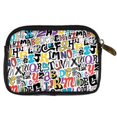 Alpha Pattern Digital Camera Leather Case from ArtsNow.com Back