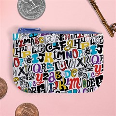Alpha Pattern Mini Coin Purse from ArtsNow.com Front