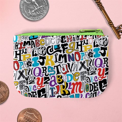 Alpha Pattern Mini Coin Purse from ArtsNow.com Back