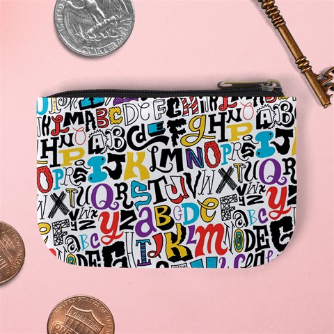 Alpha Pattern Mini Coin Purse from ArtsNow.com Back