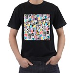 Alpha Pattern Men s T-Shirt (Black)