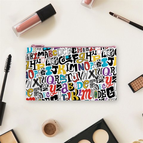 Alpha Pattern Cosmetic Bag (Small) from ArtsNow.com Front