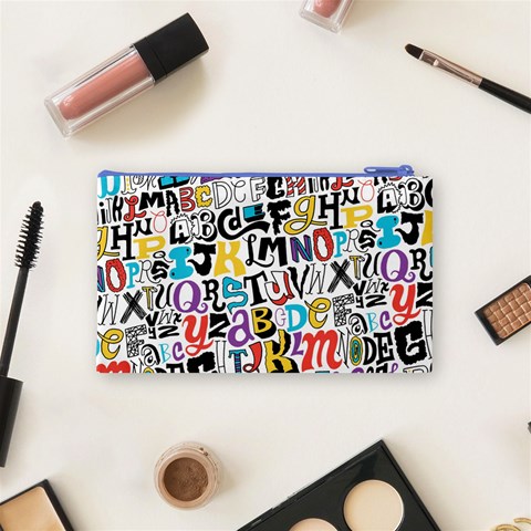 Alpha Pattern Cosmetic Bag (Small) from ArtsNow.com Back