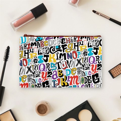 Alpha Pattern Cosmetic Bag (Medium) from ArtsNow.com Front