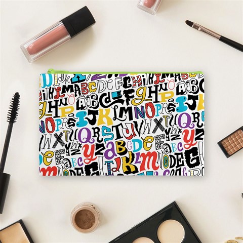 Alpha Pattern Cosmetic Bag (Medium) from ArtsNow.com Front