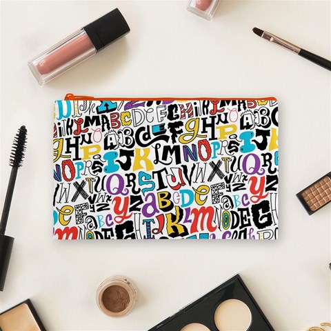 Alpha Pattern Cosmetic Bag (Medium) from ArtsNow.com Front