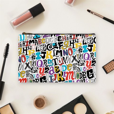 Alpha Pattern Cosmetic Bag (Medium) from ArtsNow.com Front