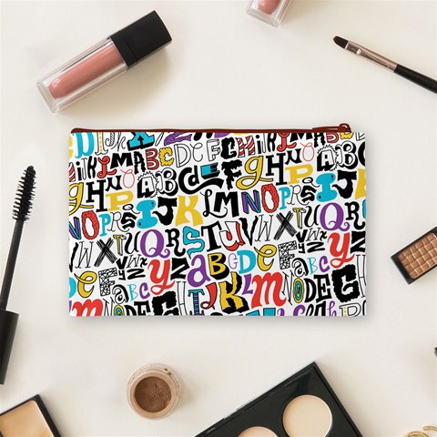 Alpha Pattern Cosmetic Bag (Medium) from ArtsNow.com Back