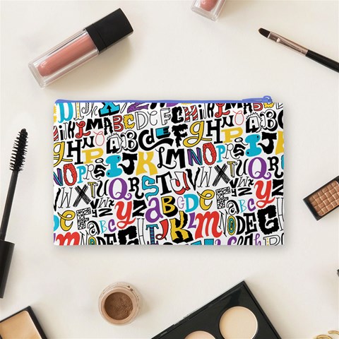 Alpha Pattern Cosmetic Bag (Medium) from ArtsNow.com Back
