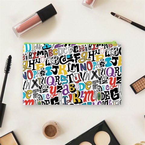 Alpha Pattern Cosmetic Bag (Medium) from ArtsNow.com Back
