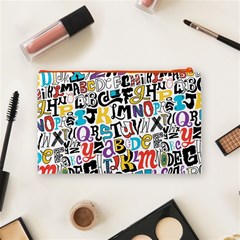 Alpha Pattern Cosmetic Bag (Medium) from ArtsNow.com Back