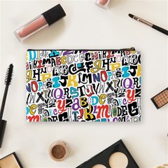 Alpha Pattern Cosmetic Bag (Medium) from ArtsNow.com Back
