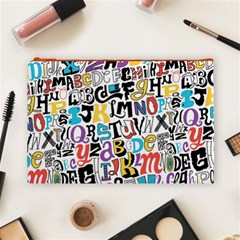 Alpha Pattern Cosmetic Bag (Large) from ArtsNow.com Front