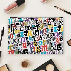 Alpha Pattern Cosmetic Bag (Large) from ArtsNow.com Front
