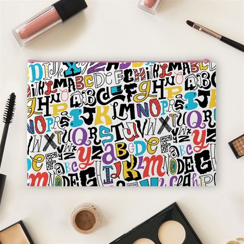Alpha Pattern Cosmetic Bag (Large) from ArtsNow.com Back