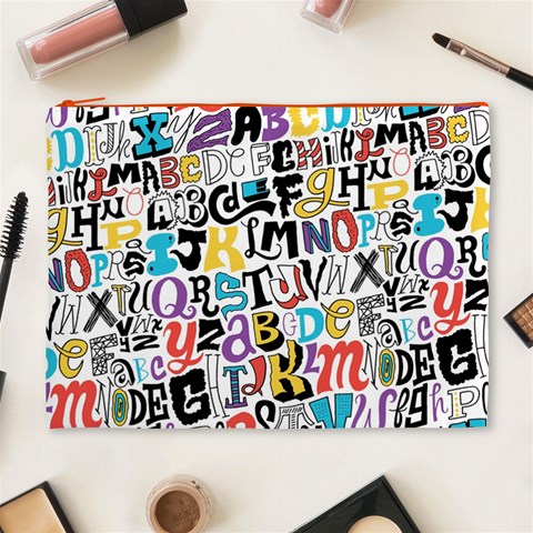 Alpha Pattern Cosmetic Bag (XL) from ArtsNow.com Front