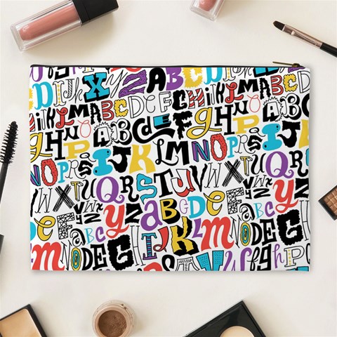 Alpha Pattern Cosmetic Bag (XL) from ArtsNow.com Back