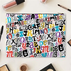 Alpha Pattern Cosmetic Bag (XL) from ArtsNow.com Back
