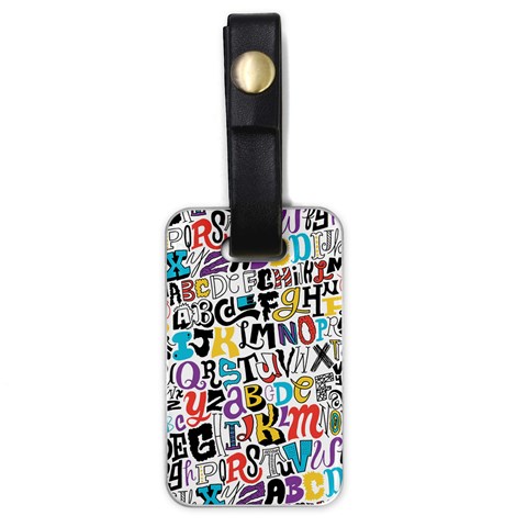 Alpha Pattern Luggage Tag (one side) from ArtsNow.com Front