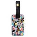 Alpha Pattern Luggage Tag (one side)