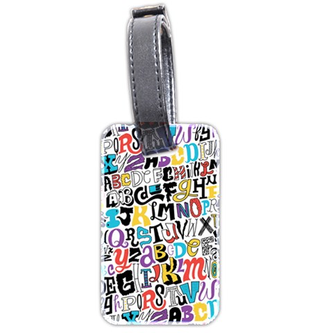 Alpha Pattern Luggage Tag (two sides) from ArtsNow.com Front