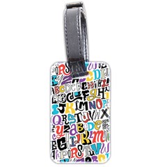 Alpha Pattern Luggage Tag (two sides) from ArtsNow.com Back