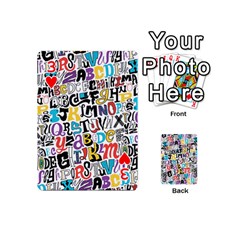 Alpha Pattern Playing Cards 54 (Mini) from ArtsNow.com Front - Heart3