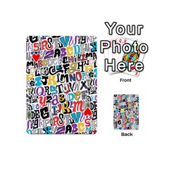 Alpha Pattern Playing Cards 54 (Mini) from ArtsNow.com Front - Heart5