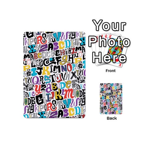 Alpha Pattern Playing Cards 54 (Mini) from ArtsNow.com Back