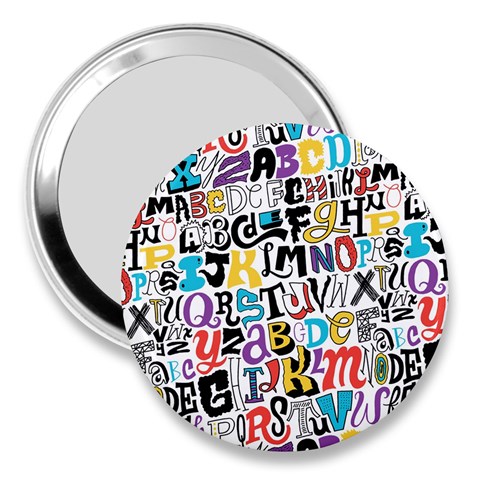 Alpha Pattern 3  Handbag Mirror from ArtsNow.com Front