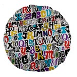 Alpha Pattern Large 18  Premium Round Cushion 